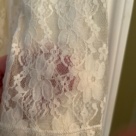 Express Blouse Beige transparent Size M - Picture 8 of 8